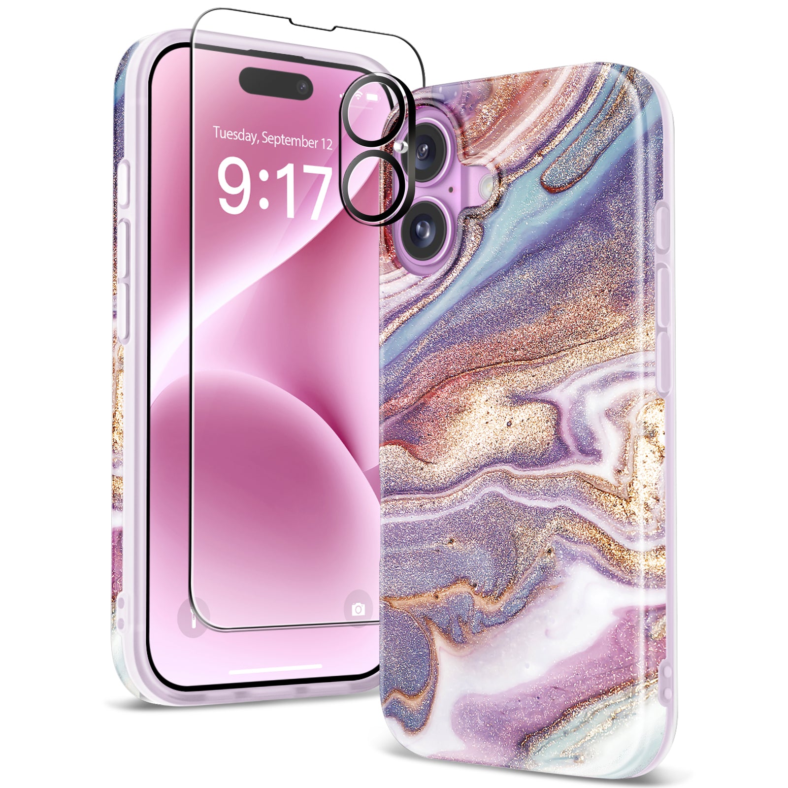 GVIEWIN Marble for iPhone 16 Case