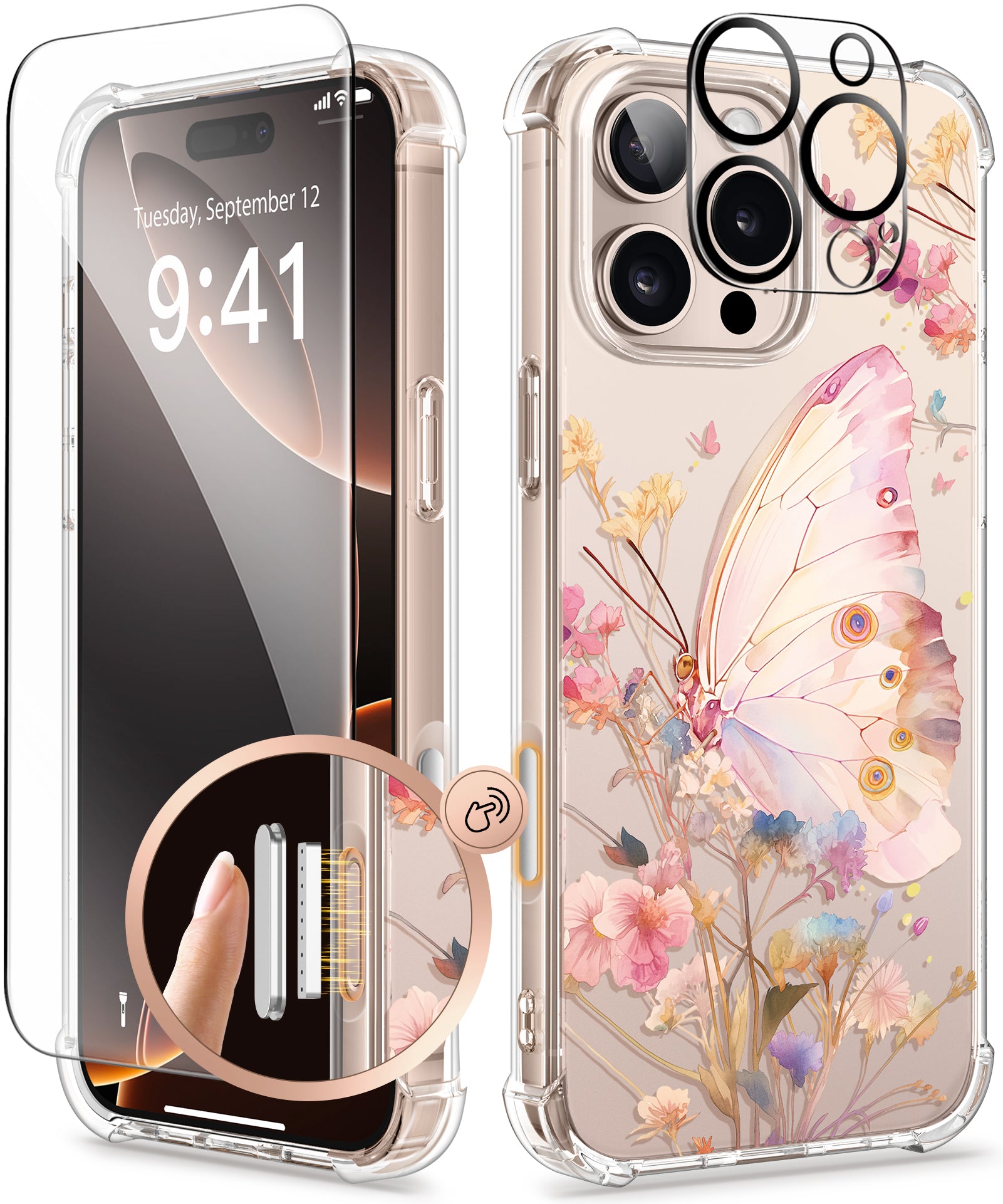 GVIEWIN for iPhone 16 Pro max painted case