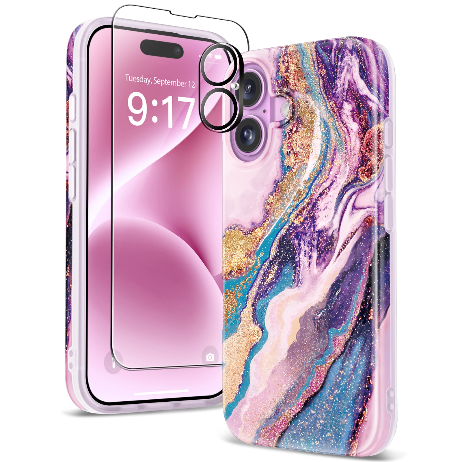 GVIEWIN Marble for iPhone 16 Case