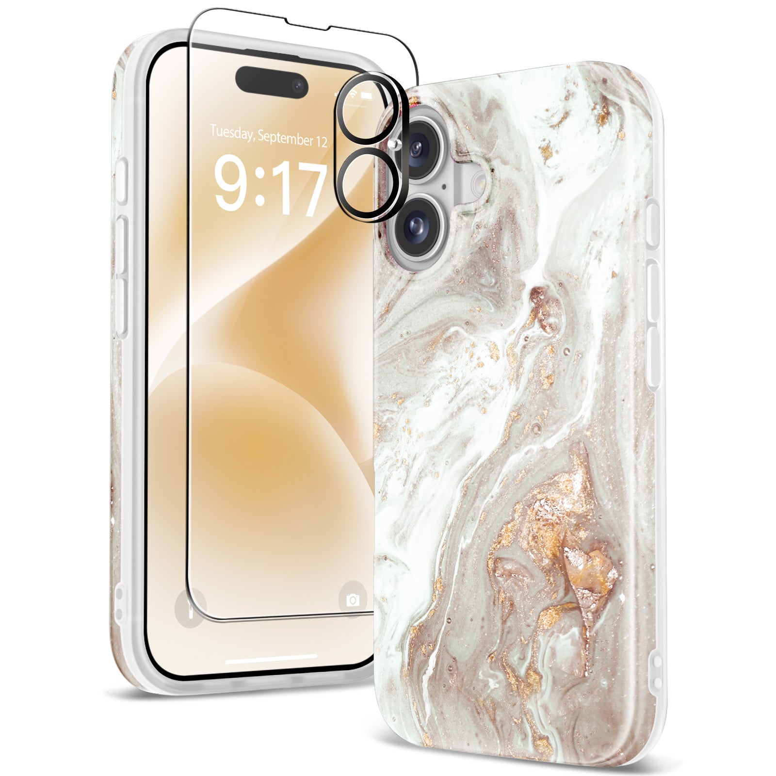 GVIEWIN Marble for iPhone 16 Case