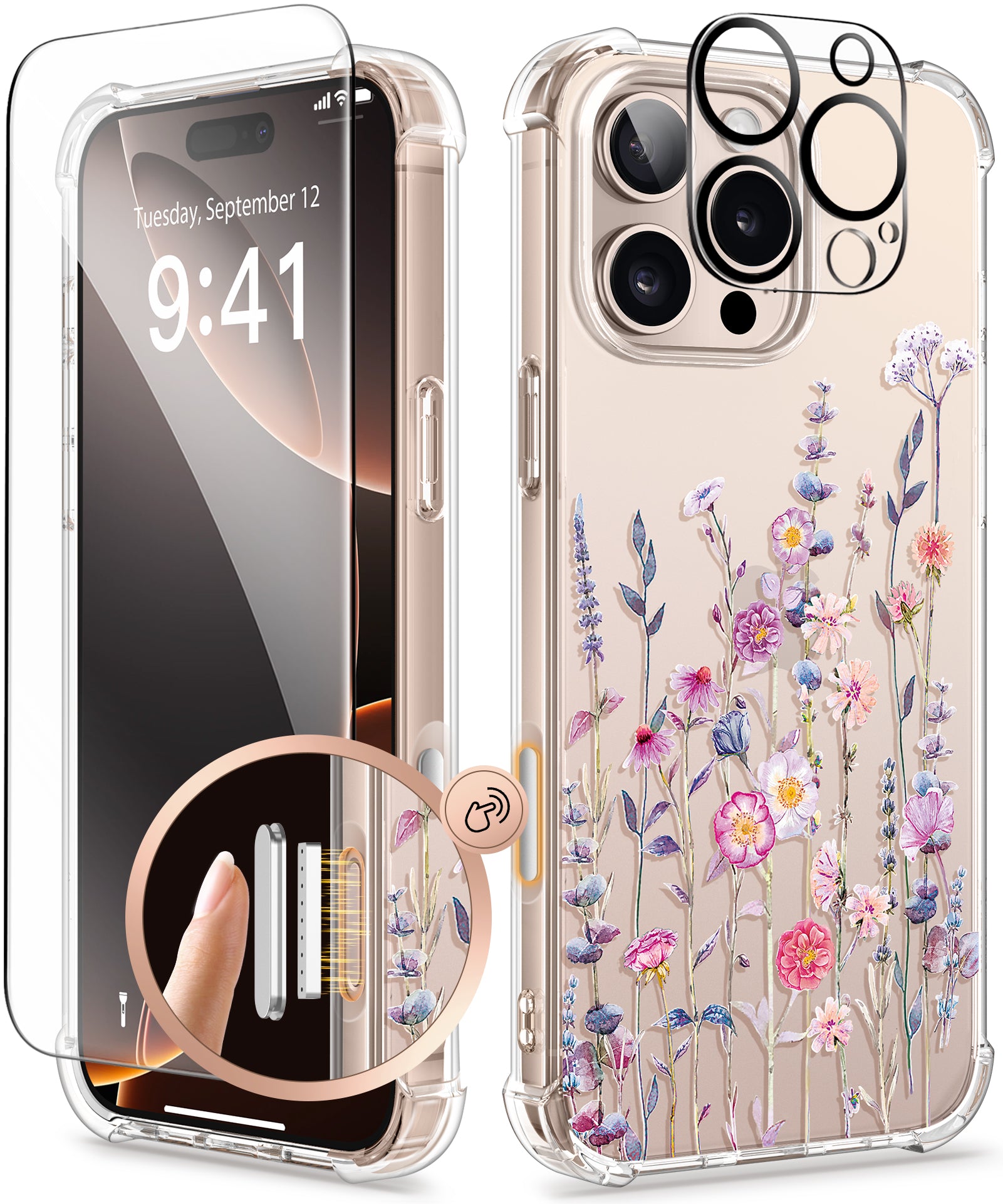 GVIEWIN for iPhone 16 Pro max painted case