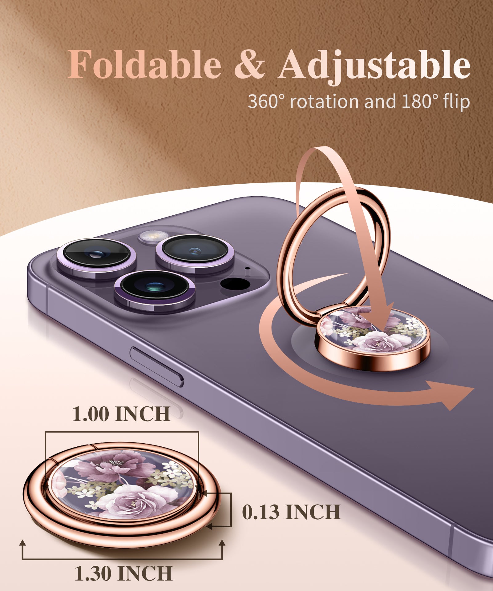 GVIEWIN Floral Cell Phone Ring Holder